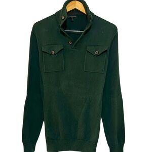 Men's Green Cozy Pocket Sweater by Banana Republic.
